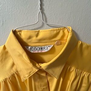 Cachet Sunny Yellow Silk blouse